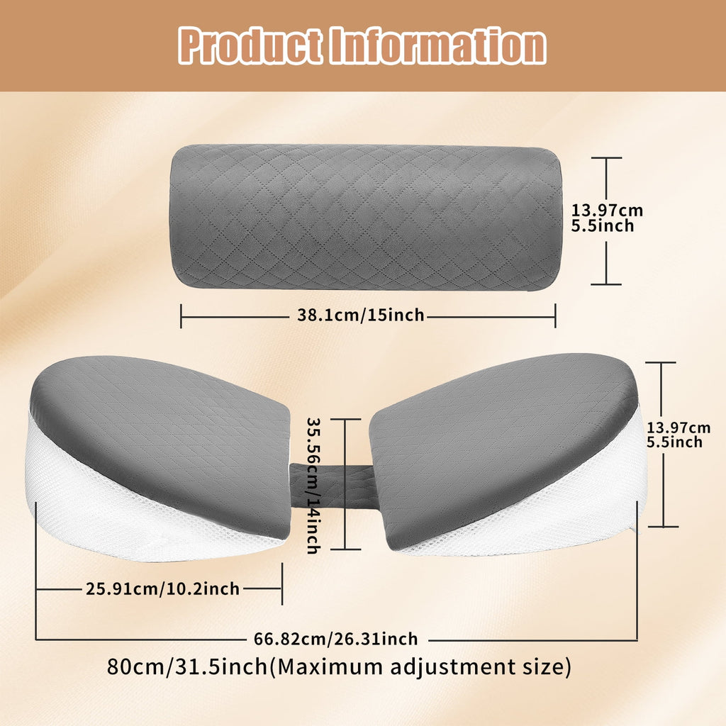 Doulami Pregnancy Pillows for Sleeping, Upgraded Memory Foam Maternity Pillow, Pregnancy Body Pillow for Pregnant Women with Cooling Removable, Washable Cover, Support for Belly